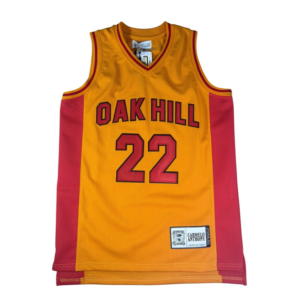 Authentic Classics Carmelo Anthony Oak Hill Academy Jersey Gold Red Size Small
